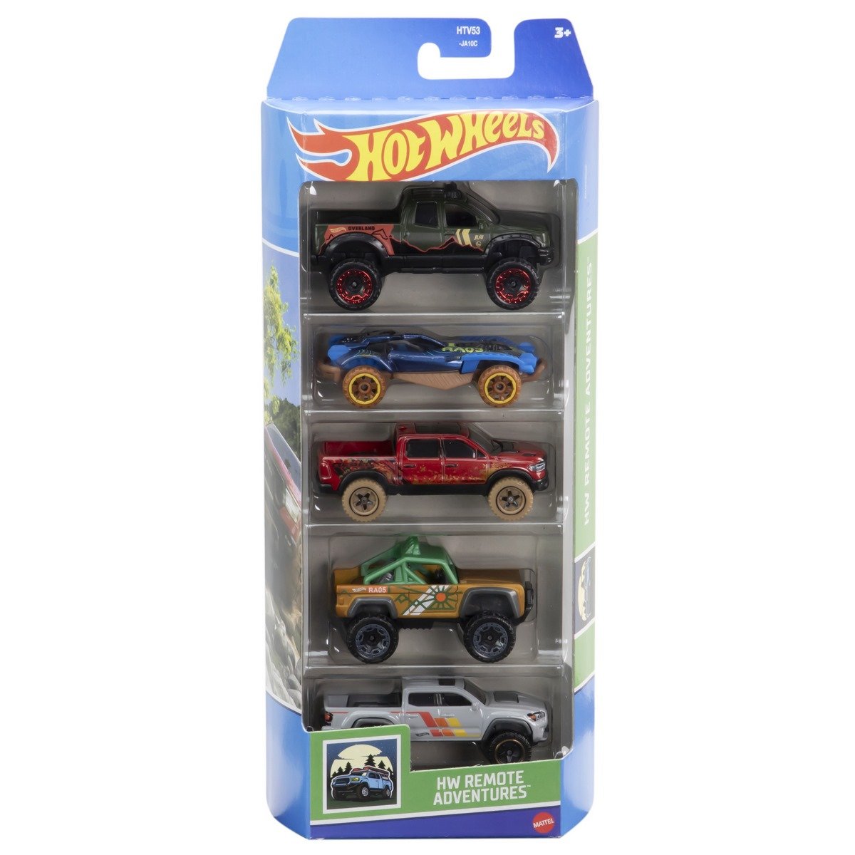 Pack 5 Autos Basicos Hotwheels - Hw Remote Adventures